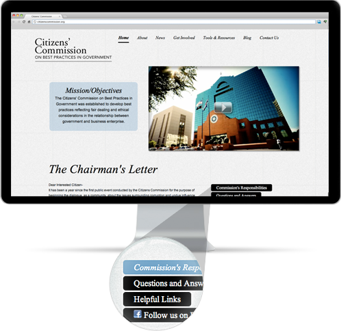 Citizens Commission Website Design & Implementation