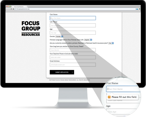 Focus Group Resources Form Design & Implementation