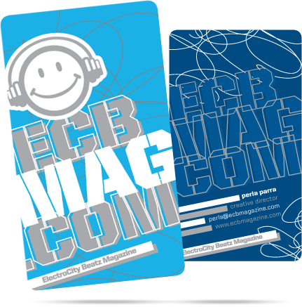 ElectroCity Beatz Magazine Business Card Design