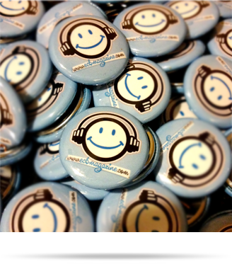 ElectroCity Beatz Magazine Pin Button Design